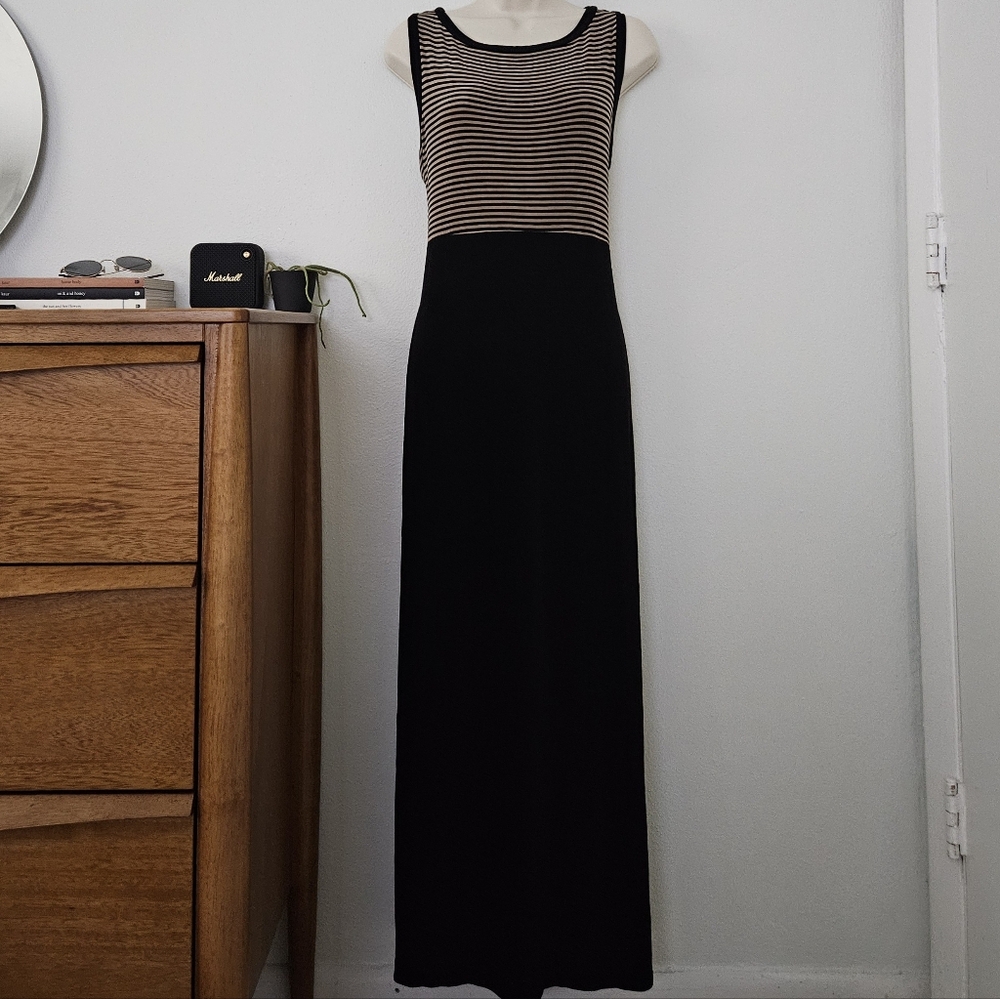 vintage 90s y2k grunge stripe slinky goth whimsigoth indie urban midi maxi dress